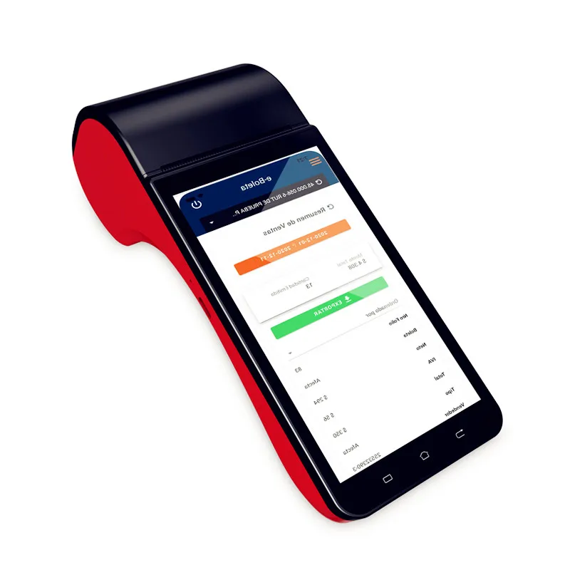 Android pos терминал 5 дюймов 4 г с 58 мм принтером портативный синий/зуб Мобильный POS