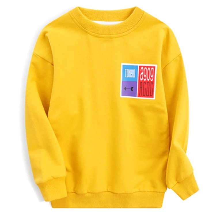 
High quality children crew neck sweatshirt custom polyester cotton kids sweatshirt 
