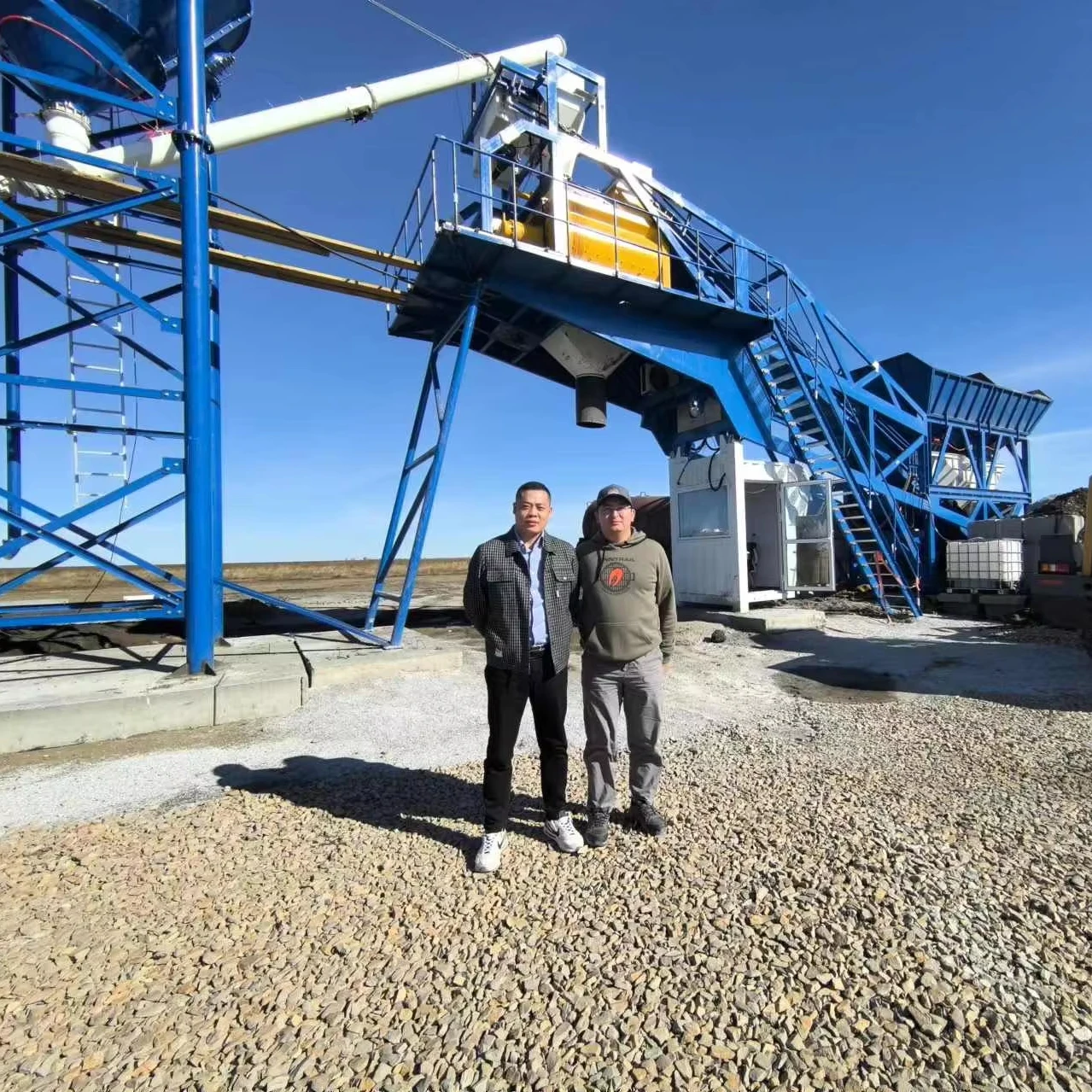 SDDOM YHZS 50 60 75 90 120 m3/h Portable Concrete Mixing Plant Semi Mobile Concrete Batching Plant