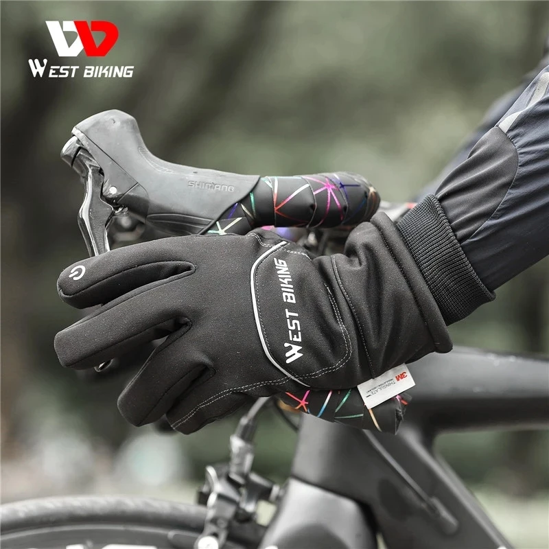 Winter Warm Bike Gloves Waterproof Touch Screen Cycling Gloves 3M Thinsulate Thermal Sport Ski MTB Road Bike Gloves