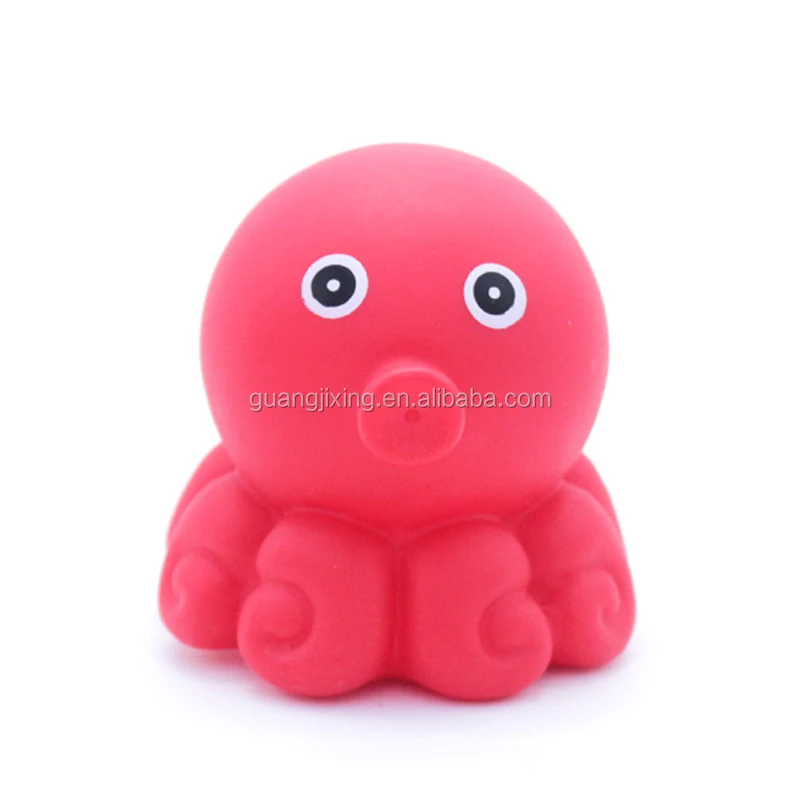 Light up cute animal plastic pvc toddler floating funny shower time playing Octopus bath toy