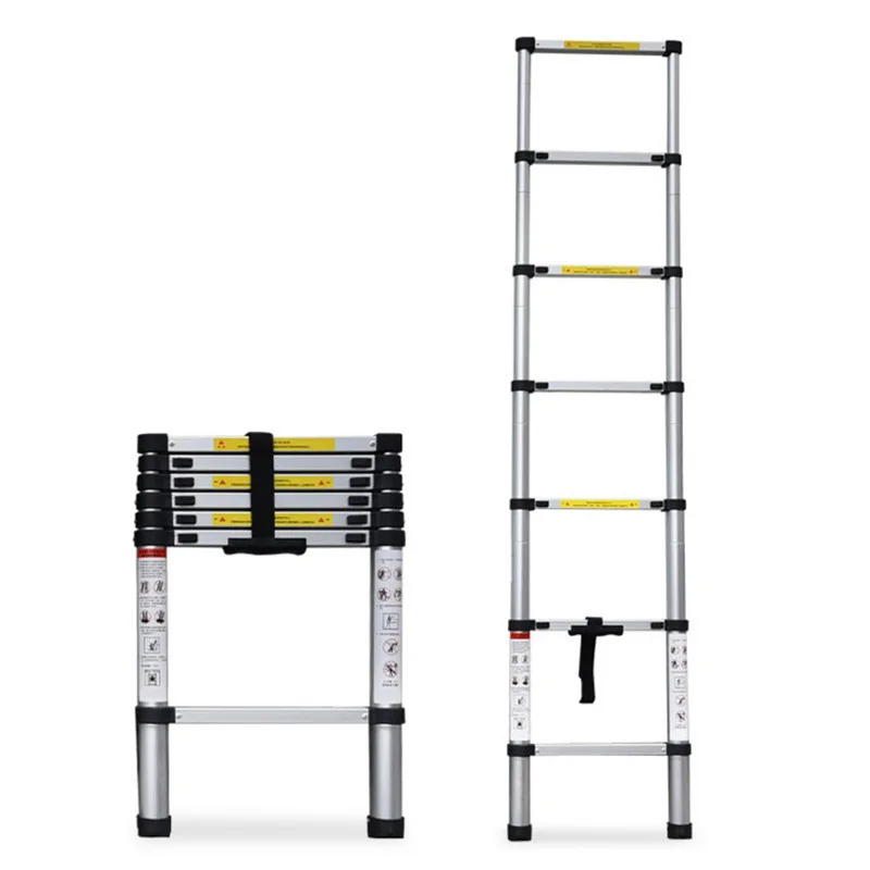 Super High Quality 2022 Aluminum Alloy Safety One-Key Shrink Ladder Bamboo Ladder