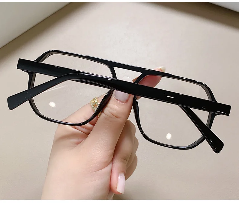 Hot Selling Double Bridge Men Women Optical Computer Anti Blue Light Gaming Eye Protection Myopic Spectacle Frames Custom Logo