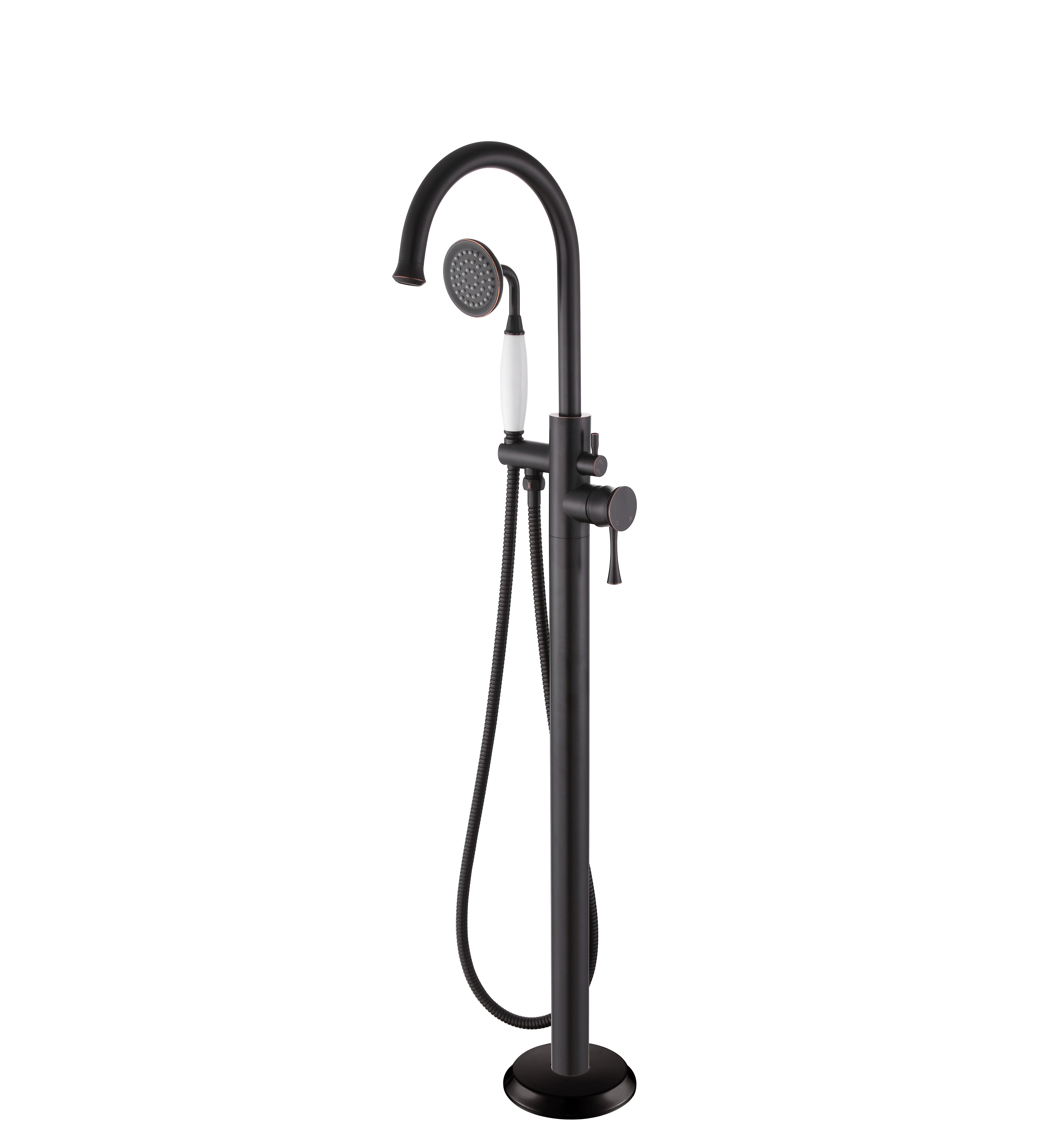 China Manufacturer Supply Custom Floor Standing Gold Bathtub Faucet Single Hole Stainless Bathtub Faucet