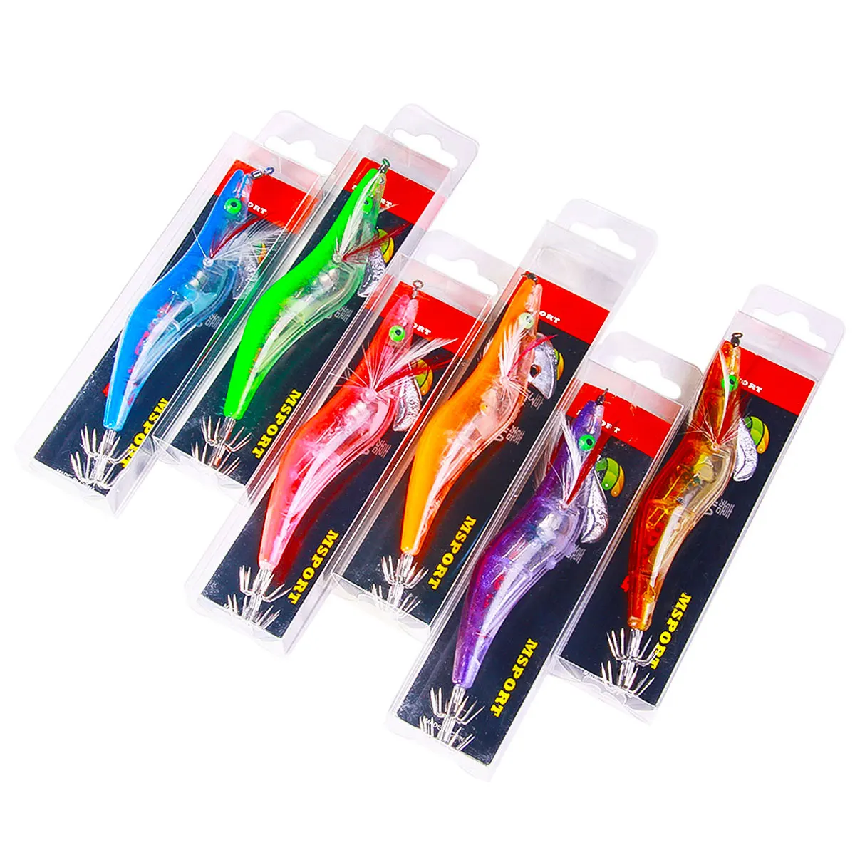 Hengjia Electronic shrimp squid baits 128MM 21G Squid jigs fishing lures