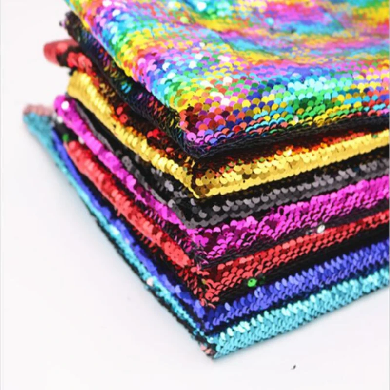 stretch sequin fabric reversible