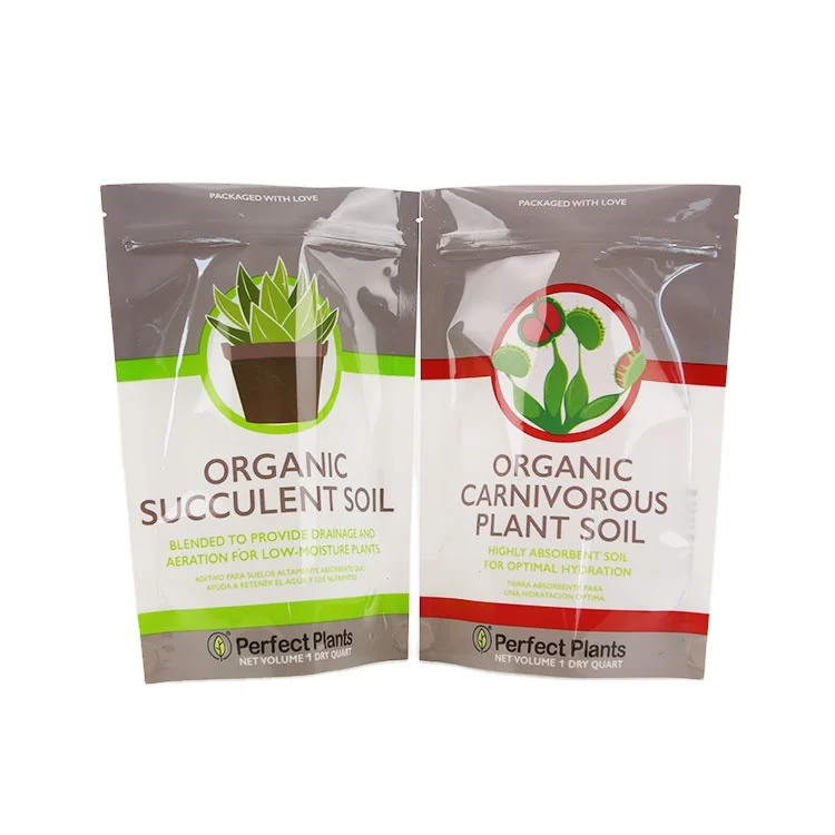 Factory Custom printed 500g 1kg 2kg 5kg seed plant soil packaging bags with private label logo