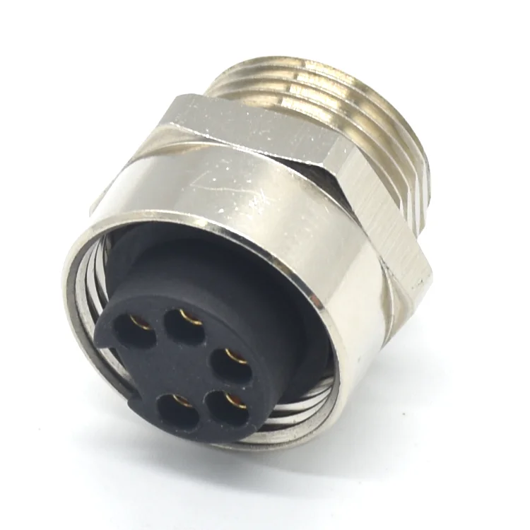 High quality 5 pin rear fastened 7/8 female socket industrial automation connector