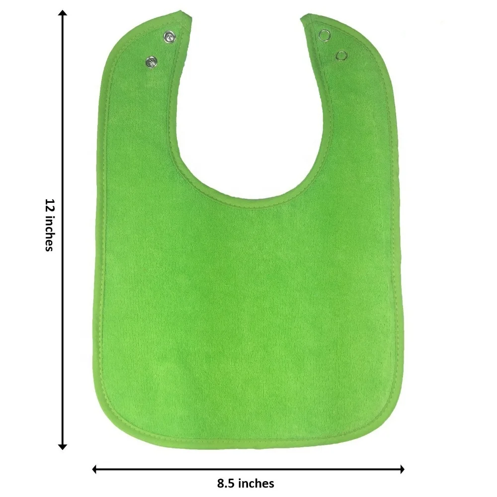 
70% Cotton 30% Polyester Soft Waterproof Baby Bibs with Snaps 
