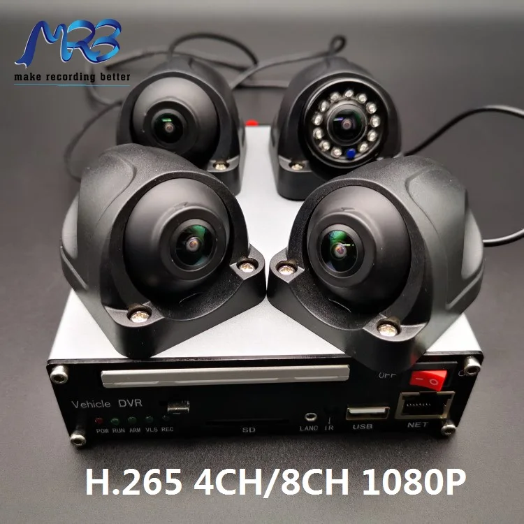 MRB 3G 4G Wifi H.265 SSD 1080p Bus dvr recorder Mobile cctv camera system for trucks