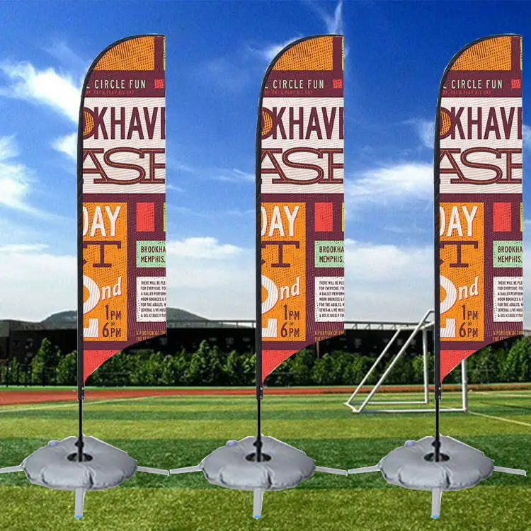 Wholesale Flex Flying Beach Flag Banner Stands Custom Logo Printing Promotional Advertising Outdoor Custom Feather Flags