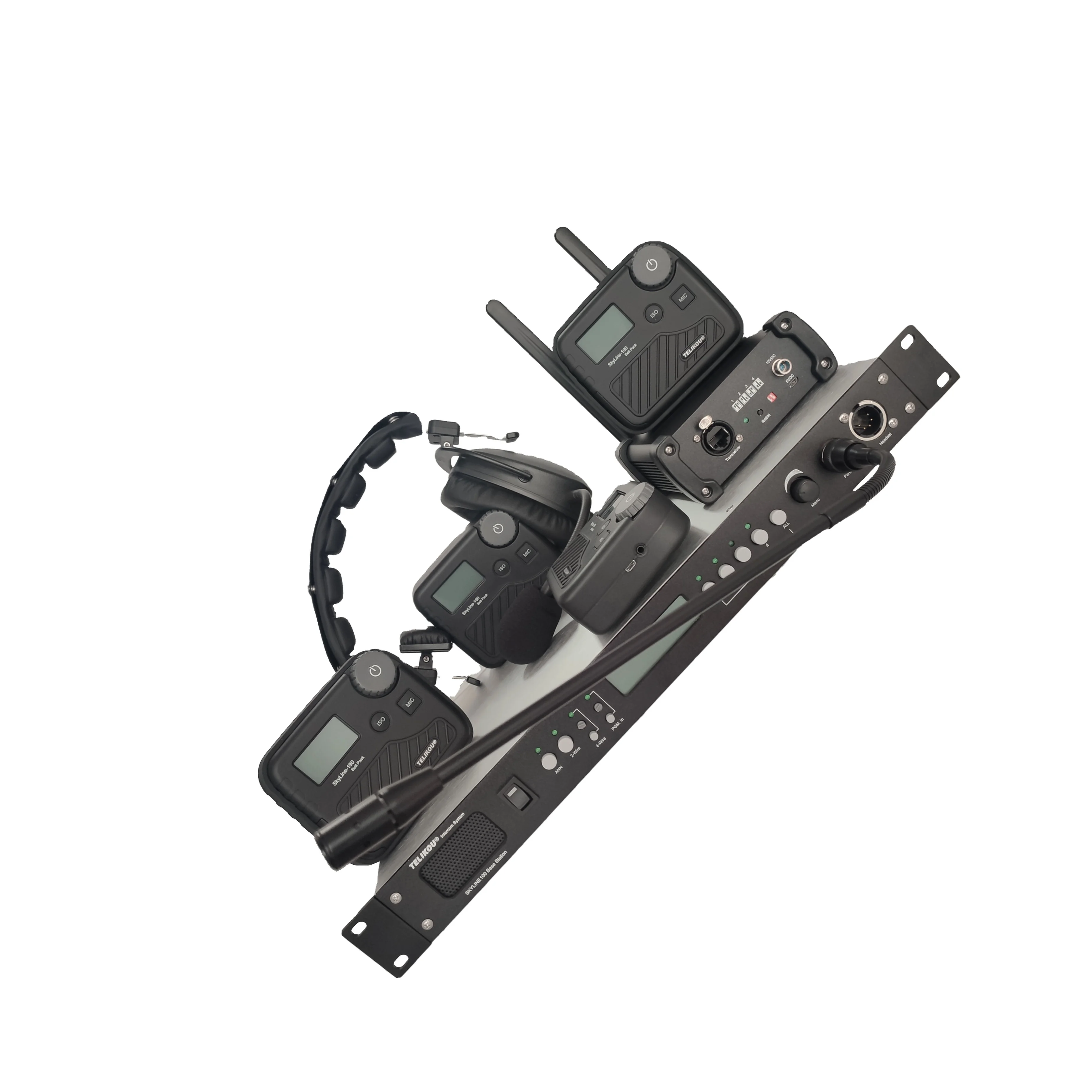TELIKOU 2022 new wireless intercom system SKYLINE 100 Package for 12 users full duplex for live event stream