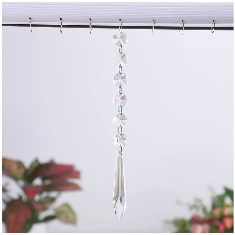Modern sun catcher chandelier hanger shinning Lower MOQ CH crystal prisms crystal glass ball beads with hole