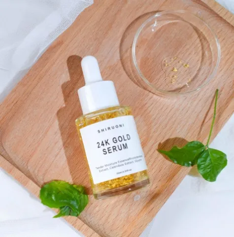 Korean Cosmetic Anti Aging Face Clenching Reduce Fine Line Hyaluronic Acid 24k Gold Face Oil Serum