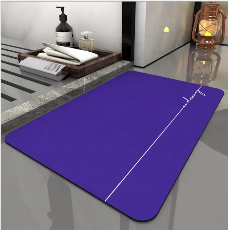 Premium Quality Strong Water Absorbent Foot Mat Anti Slip Damp Proof Diatomite Bath Mat Diatom Soft Mat For Bathroom