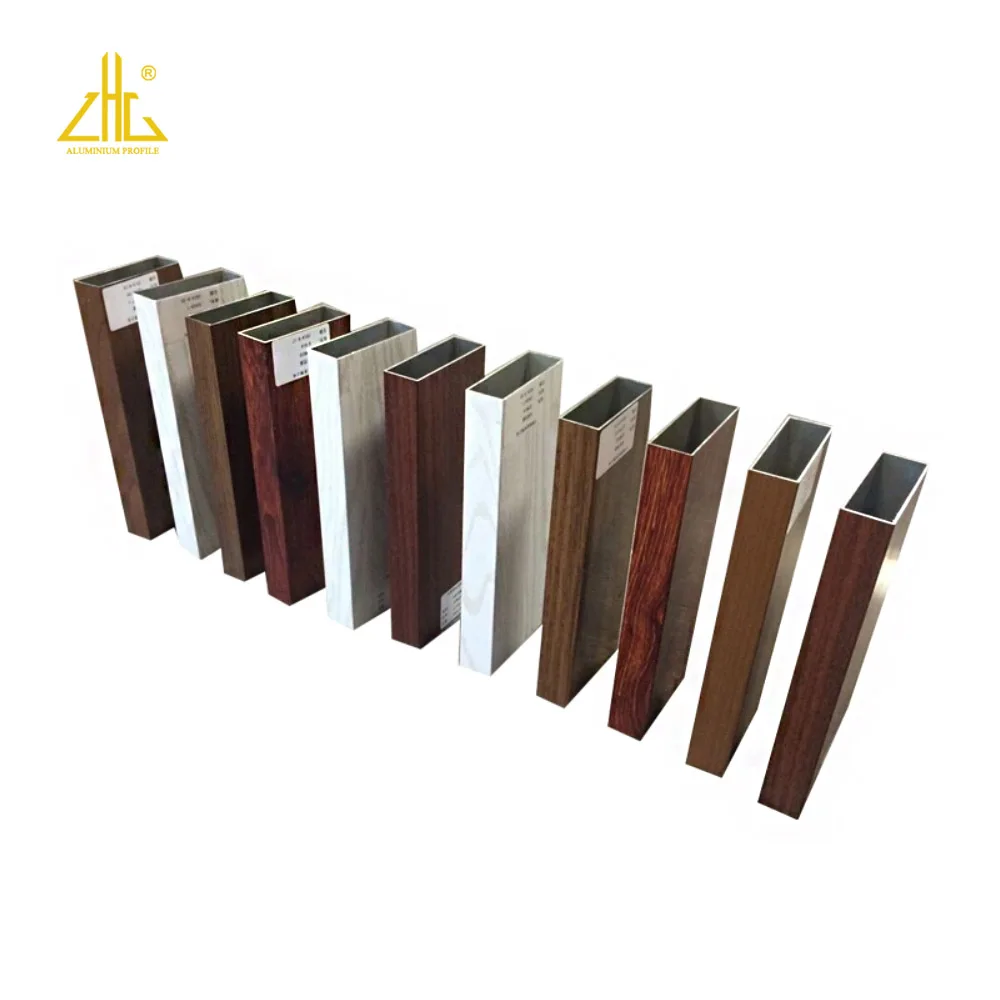 ZHL Wood Grain Aluminum Profile Tube Ceiling Tiles  Suspended Aluminum Ceiling With Fashion Design For Interior Decoration