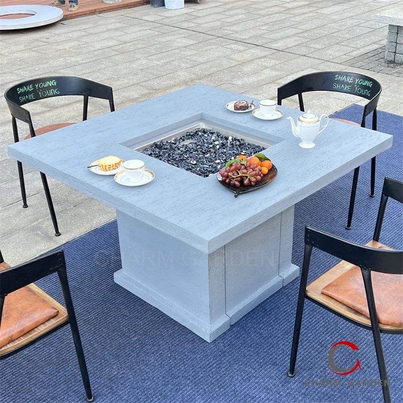 Высокое качество уличный дворик бездымные столы для костра декоративный пропановый камин питание сад кемпинг