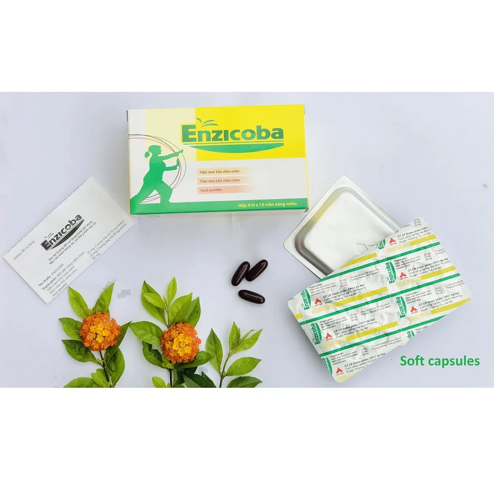 
Health supplement with Selenium and Chromium in Dry Yeast plus Vitamin C soft capsule for anti aging - increase resistance 