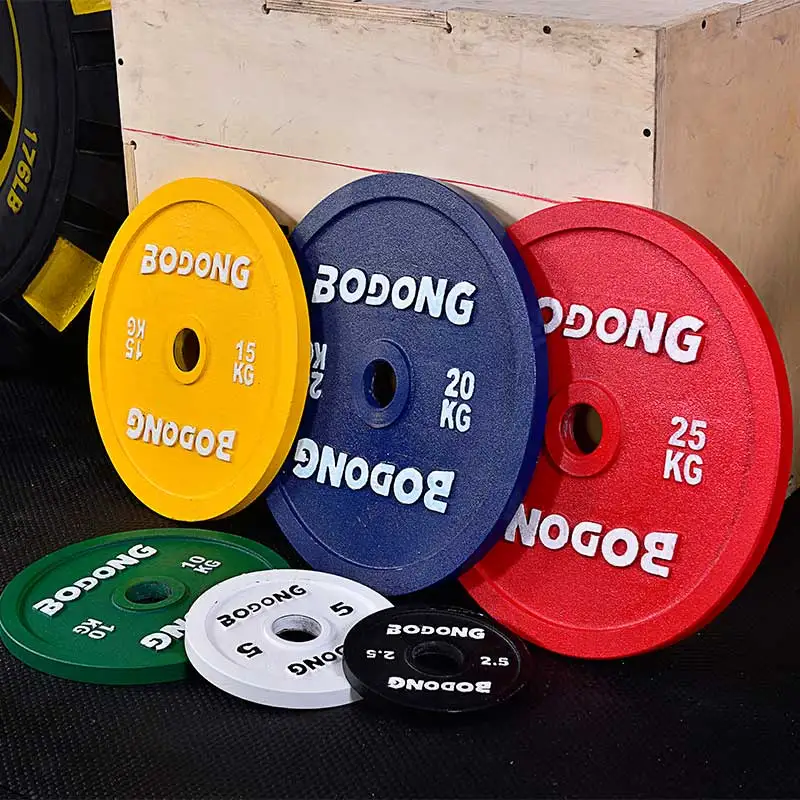 Competition Weight Plates Strength Training Cast Iron Fitness Equipment Calibrated Weight Plates