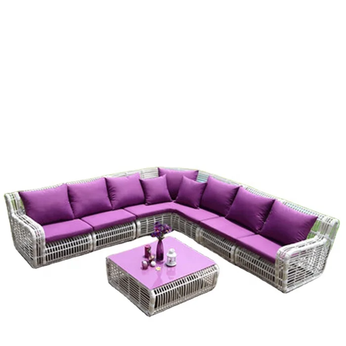 
Rattan Garden Lounge Sofa Chair Set Use High Class Sofa Set Alum Plastic 2021New for Hotel Wedding S221 