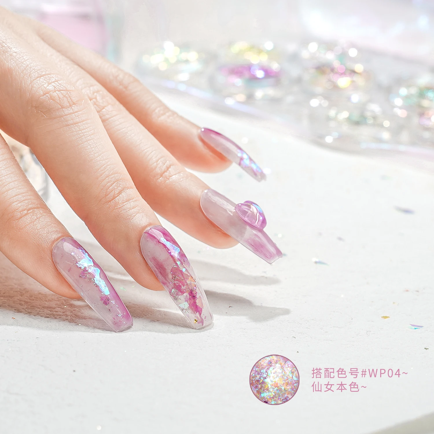 HNDO Mica Opal Powder Paint Colorshift Nail Art Solvent Resistant  Pigment  Chameleon Flakes