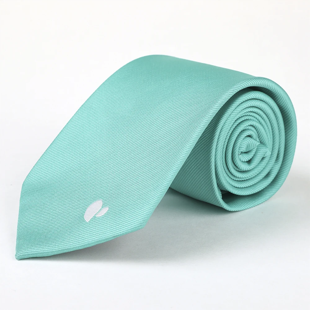 China Necktie Manufacturer Formal Styles Cheap Polyester Microfiber Neck Tie Pure Handmade Solid Color Men Turquoise Tie