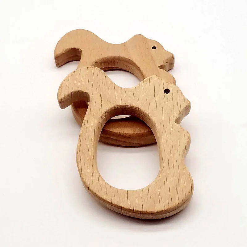 Горячая Распродажа, детский деревянный Прорезыватель для зубов в форме животного из бука