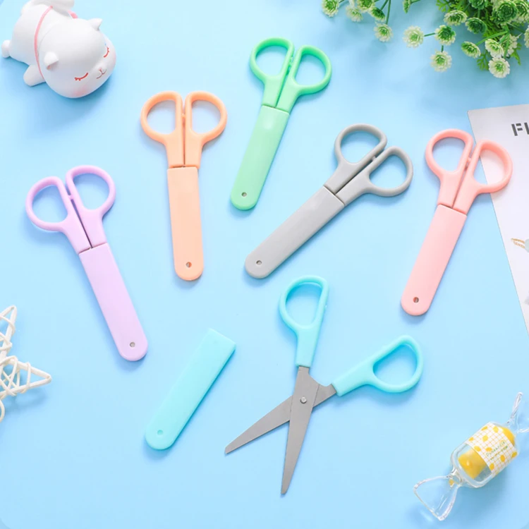 Простые однотонные Офисные ножницы, безопасные и удобные офисные принадлежности, набор фирменных офисных принадлежностей
