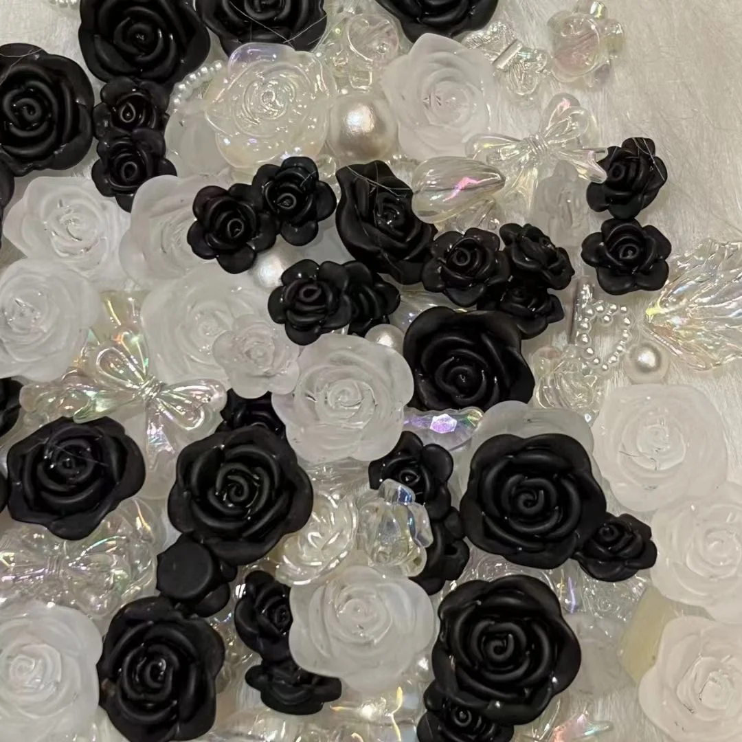 2023 Wholesale Hot Selling Acrylic Frosted Rose Flower Beads Mixed Styles For DIY Handmade accessories