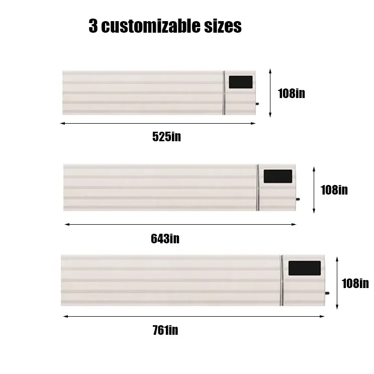 Heating Radiator Infrared Baby Room Heater Factory Ceiling Aluminum Alloy Black Electric Bathroom Heater 2000w