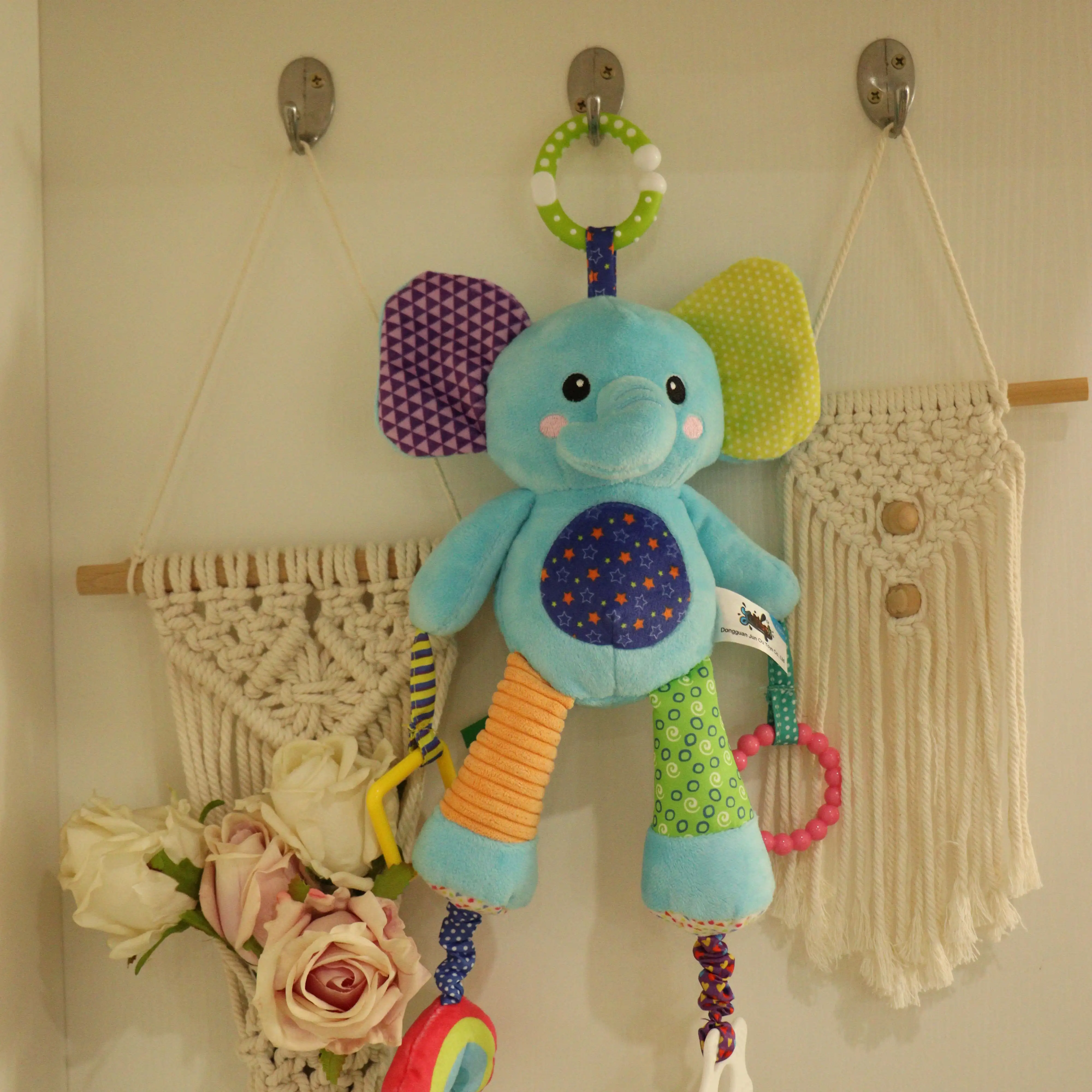 Hot Sale	adorkable plush toys stuffed animal animals for kids baby rattle Elephant stuff toys plush toy manufacturer