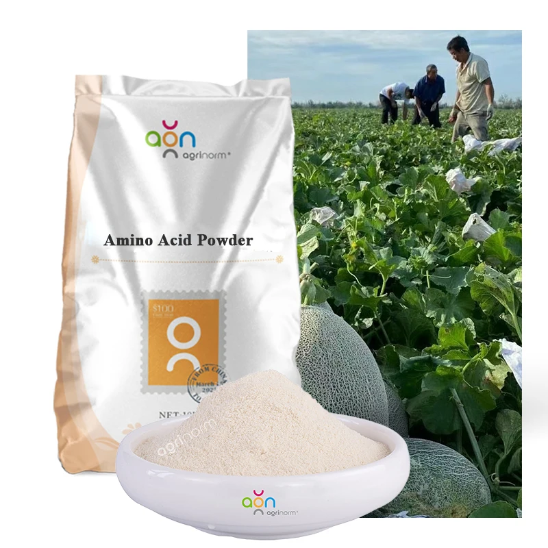 80% Amino Acid Organic Fertilizer Powder Soil Improver Enhancing Plant Resistance to Stressful Situations