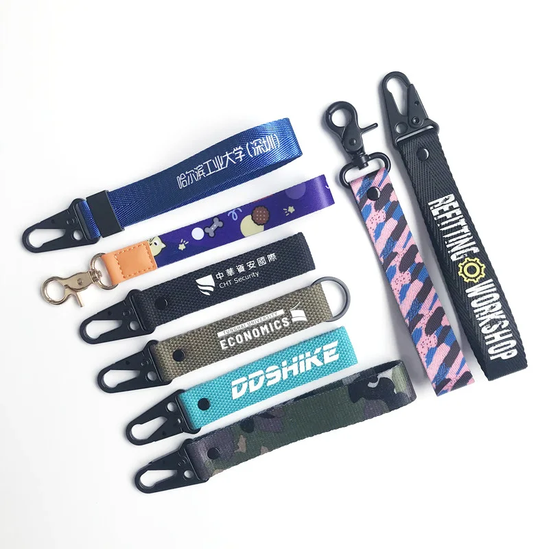 Wholesale Motorcycle Car Key Eagle Mouth Buckle Decoration Gifts Creative Silk Ribbon With Logo Custom Lanyard