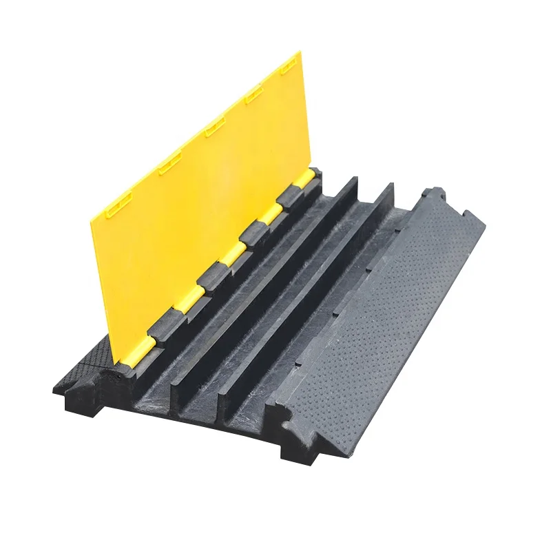Heavy Duty Outdoor 1 Channel Floor Cable Ramp 5 Protector Strong Reverse Structure Speed Hump