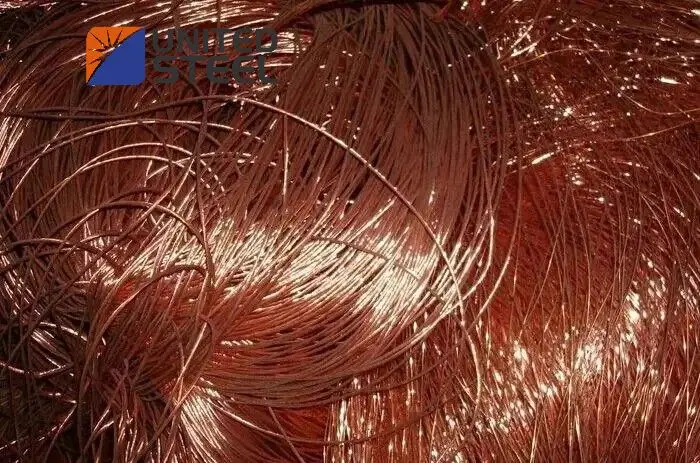 Hot sale pure copper wire scrap 99.9% Mill-berry bright red copper scrap copper wire