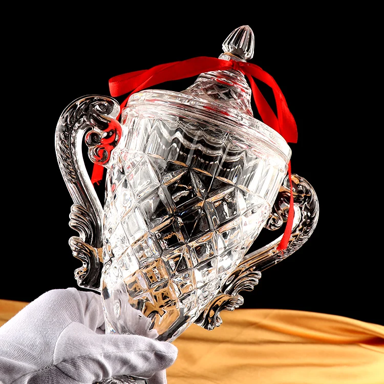 2023 Unique Design Crystal Sport Cheap Trophy Sport Star Glass Crystal Bowl Trophy