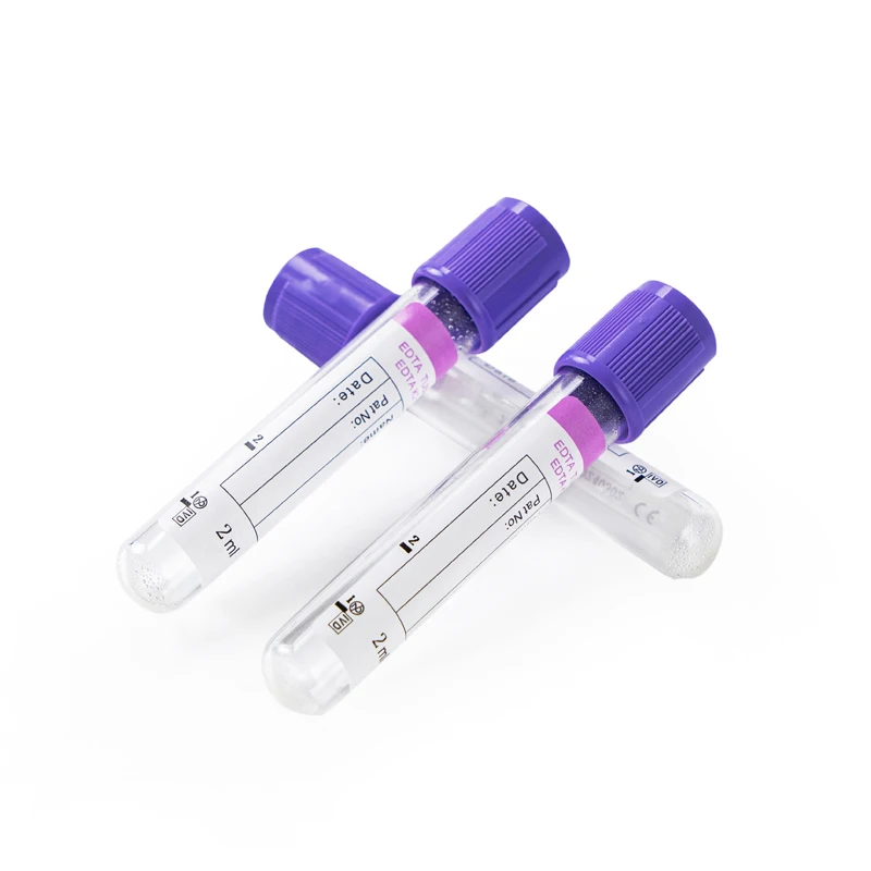 EDTA K2/K3 Disposable Vacuum Blood Collection Tube Manufacturer Type CE  Glass PET Material