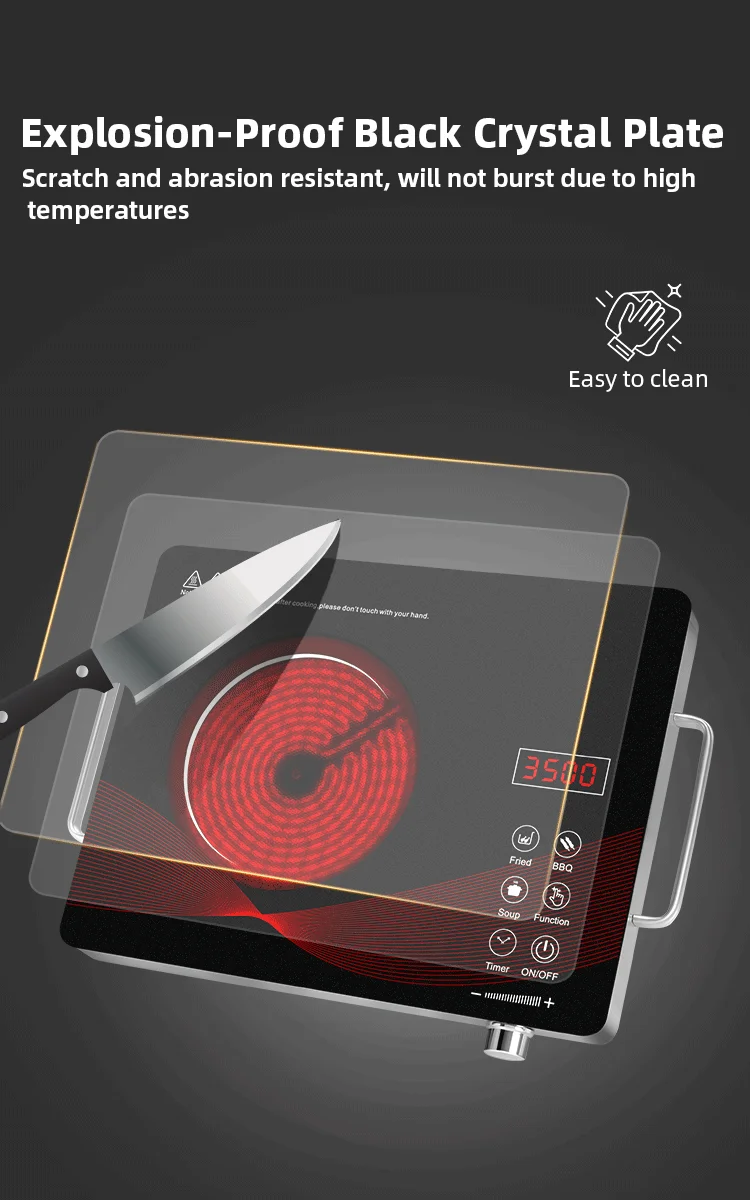 Five Function Multi Functional Touch Screen Electric Single Induction Cooker Infrared Cooktop