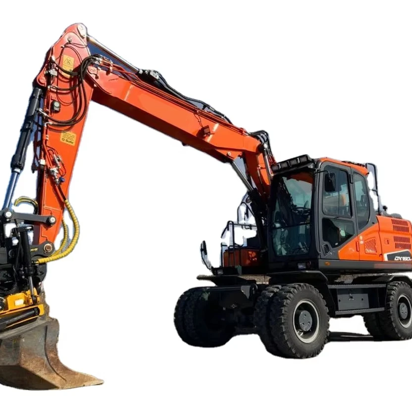 Top brand Digging Machine DX150W Wheel Excavator with 140 HP Diesel Engine wide use in Korea