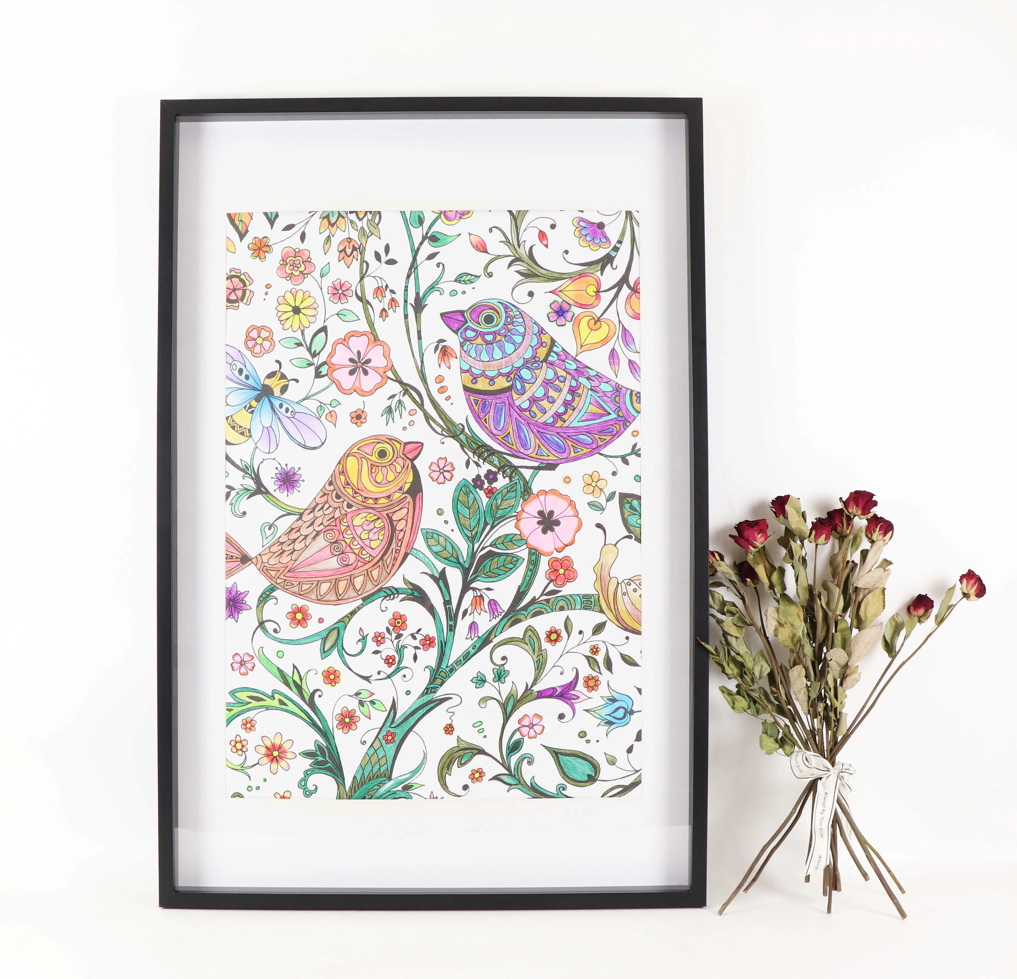 24x36inches shadow box frame, Solid wood picture frame, Deep frame art