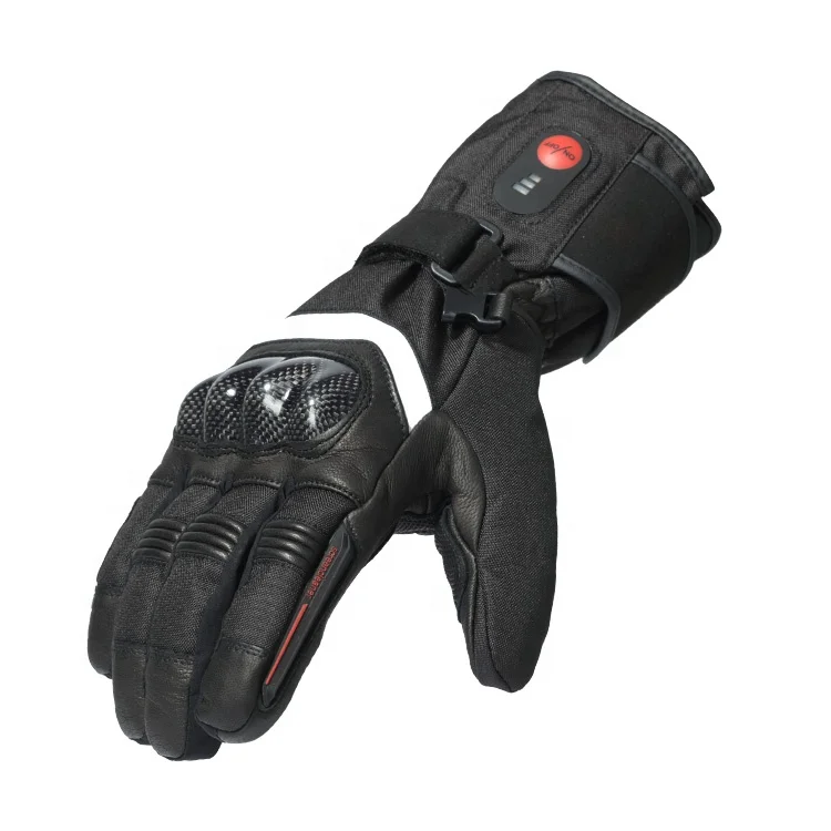 Five Fingers Winter Electric Heating Gloves Touch Screen Powered Motorcycle Racing Gloves Battery Powered Motor Gloves