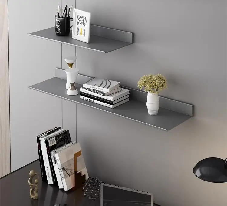 Wall-Mounted Minimalist Aluminum Alloy Layers Creative Layer Creative Board Bookshelf Wine Rack Showroom Display Shelf