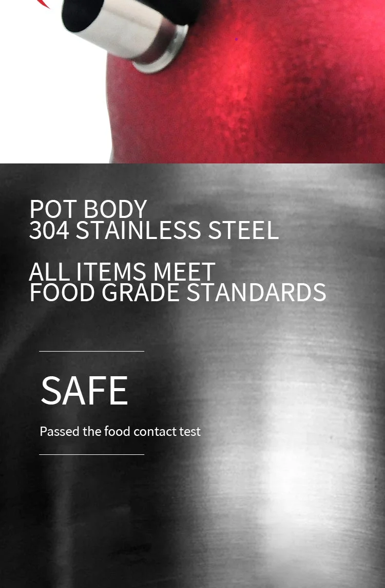 Water Kettle for Kitchen Stove Top Useful Housewares Whistling Stainless Steel Kettle Red/Champagne/Black color to choose