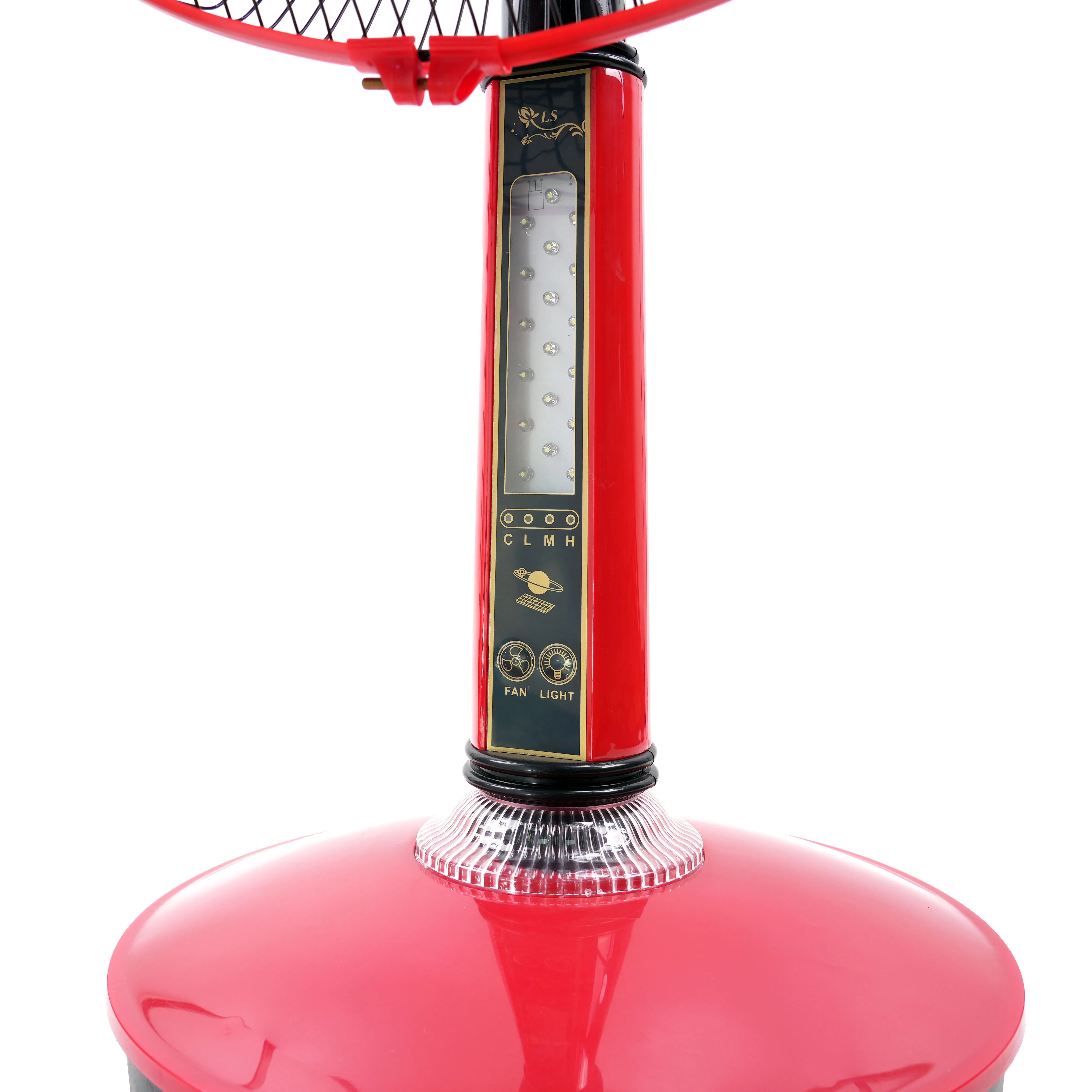 12V  16 inch table fan  solar rechargeable DC fan LED light  lithium battery with 18V 15W polysilicon  solar panel