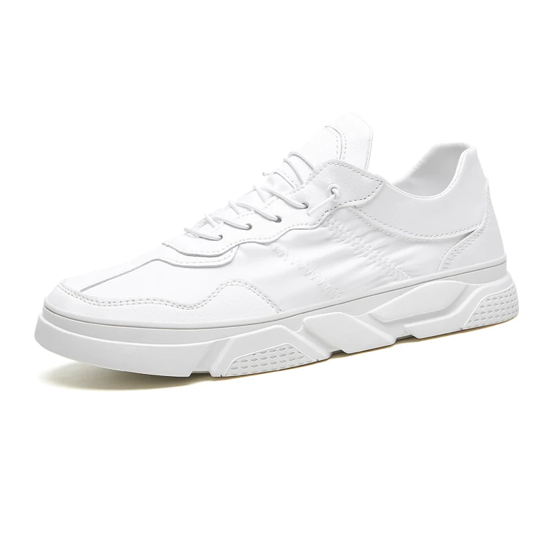 Men Shoes Spring Autumn Casual Leather Flat Shoes Lace-up Low Top White Male Sneakers tenis masculino adulto Shoes Nan