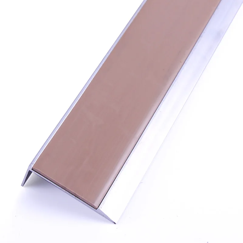 High Quality Soft Rubber PVC Aluminium Stair Nose Parts Modern Design Non-Slip Step Edging Strip Stair Nosing Wholesale