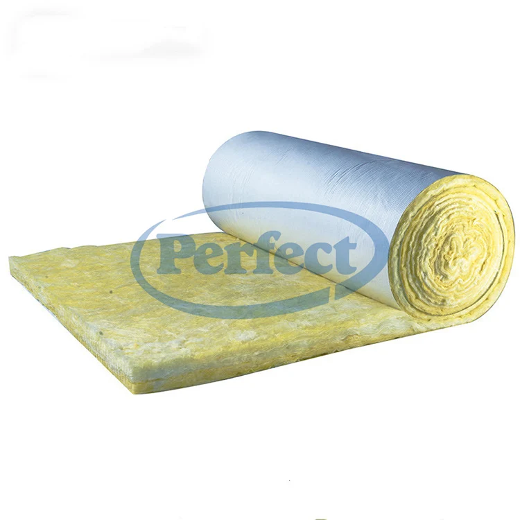 Factory Price Glass Wool Fiberglass Insulation Blanket Glasswool Roll Fiber Glass Wool Batt With Aluminium Foil