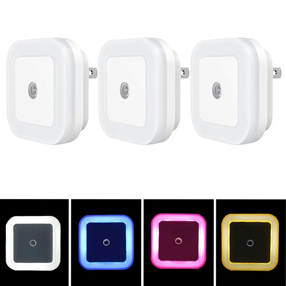 LED Night Light Lamp with Automatic Dusk to Dawn Sensor Night Light EU/US plug