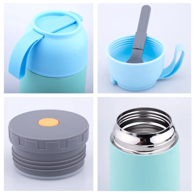
Double wall Stainless Steel Food Warmer Food Jar Insulated Vacuum Food Flask with spoon 