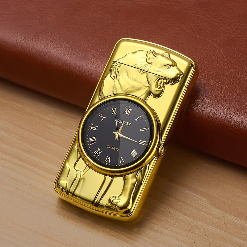 DEBANG Luxury Lighter Creative New Products Most Popular Blue Flame Watch design Windproof Lighter